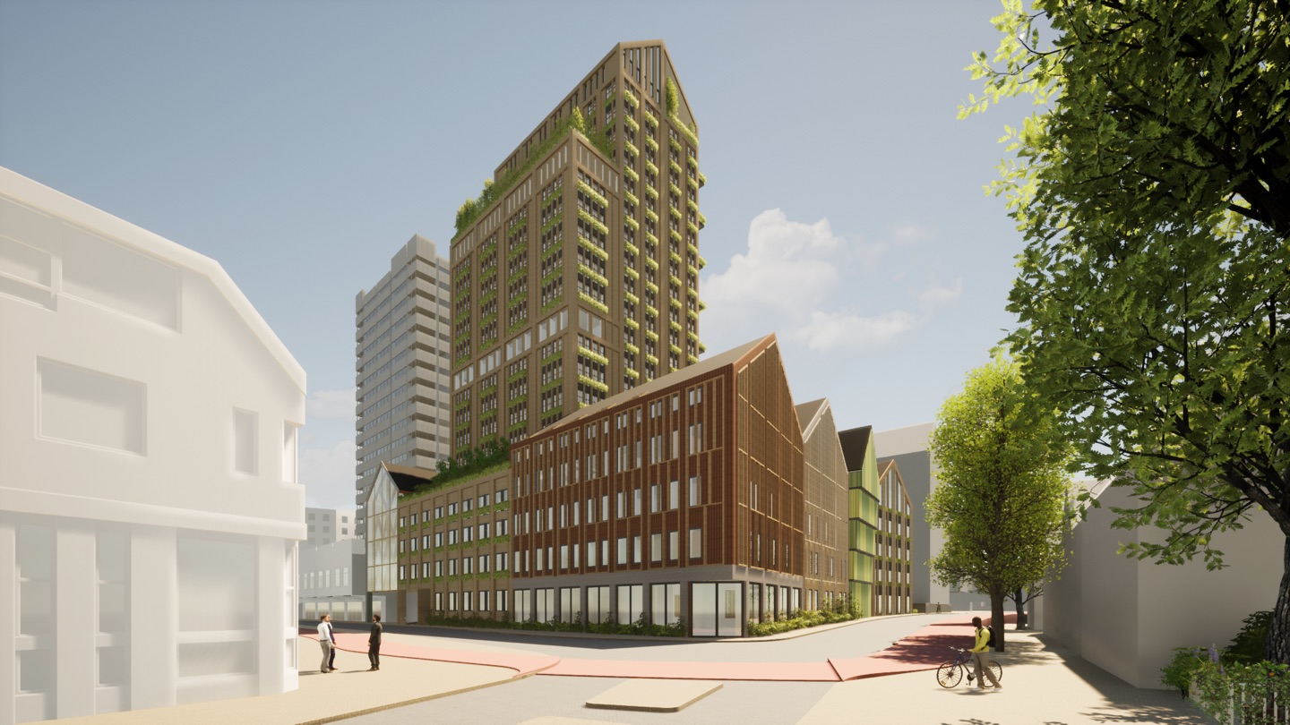 Saendenborch Aanzicht vanuit Stationsstraat